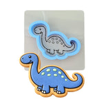 Brontosaurus Dinosaur Cute Cookie Cutter | Stamp | Stencil #1 Animals & Dinosaurs Cookie Cutter Lady MINI - 2 Inches (5cm) **BUNDLE** Cutter + Stencil 