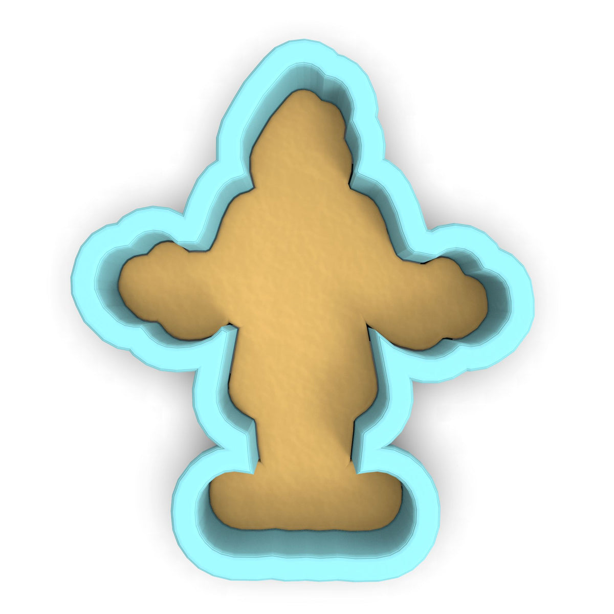 a cookie cutter shaped like a teddy bear
