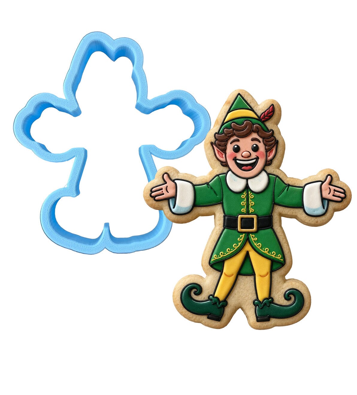 Buddy the Elf Cookie Cutter | Stamp | Stencil - SHARP EDGES - FAST Shipping - Choose Your Own Size! #3 Cookie Cutter Lady LITTLE - 3 Inches (7.62cm) Cookie Cutter ONLY (Outline) 
