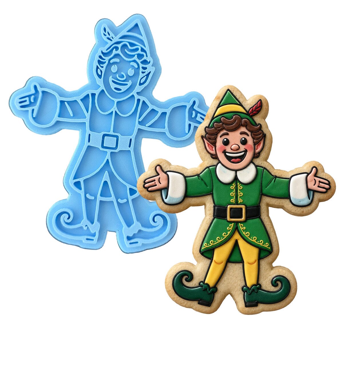 Buddy the Elf Cookie Cutter | Stamp | Stencil - SHARP EDGES - FAST Shipping - Choose Your Own Size! #3 Cookie Cutter Lady LITTLE - 3 Inches (7.62cm) Stamp ONLY 