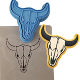 Bull Skull Cookie Cutter | Stamp | Stencil #1 Miscellaneous Cookie Cutter Lady 