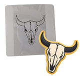 Bull Skull Cookie Cutter | Stamp | Stencil #1 Miscellaneous Cookie Cutter Lady MINI - 2 Inches (5cm) Stencil ONLY 