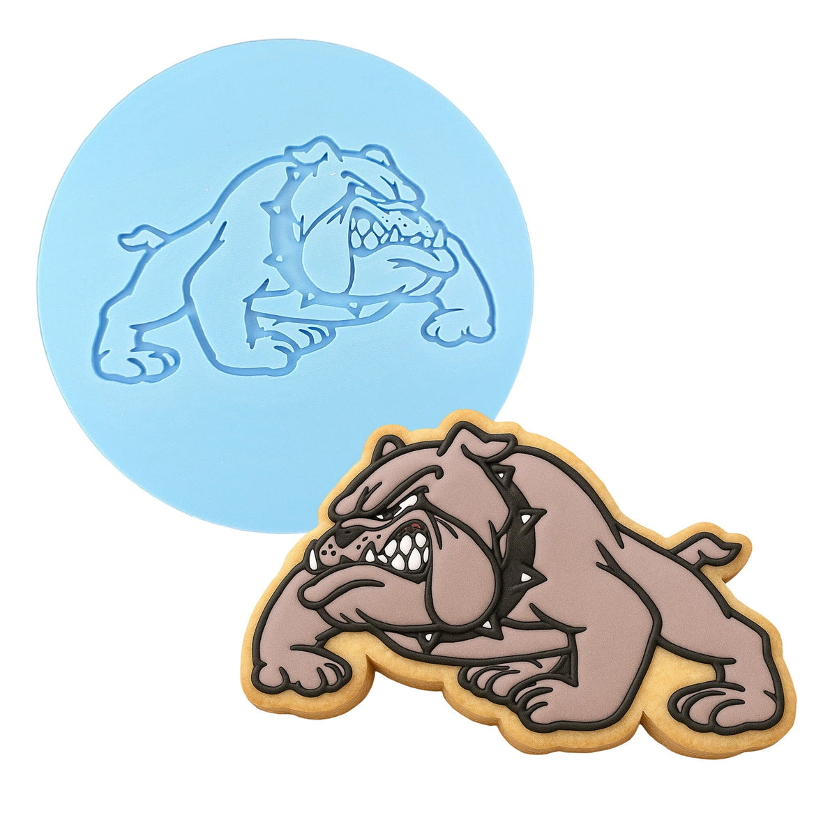 Bulldog Body Cookie Cutter | Stamp | Stencil #1 Animals & Dinosaurs Cookie Cutter Lady MINI - 2 Inches (5cm) Debosser ONLY 