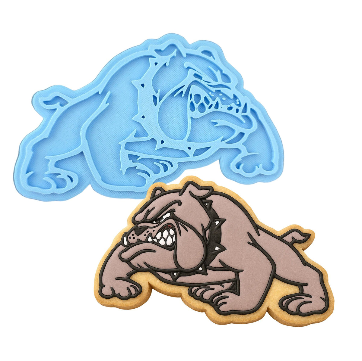 Bulldog Body Cookie Cutter | Stamp | Stencil #1 Animals & Dinosaurs Cookie Cutter Lady MINI - 2 Inches (5cm) Stamp ONLY 