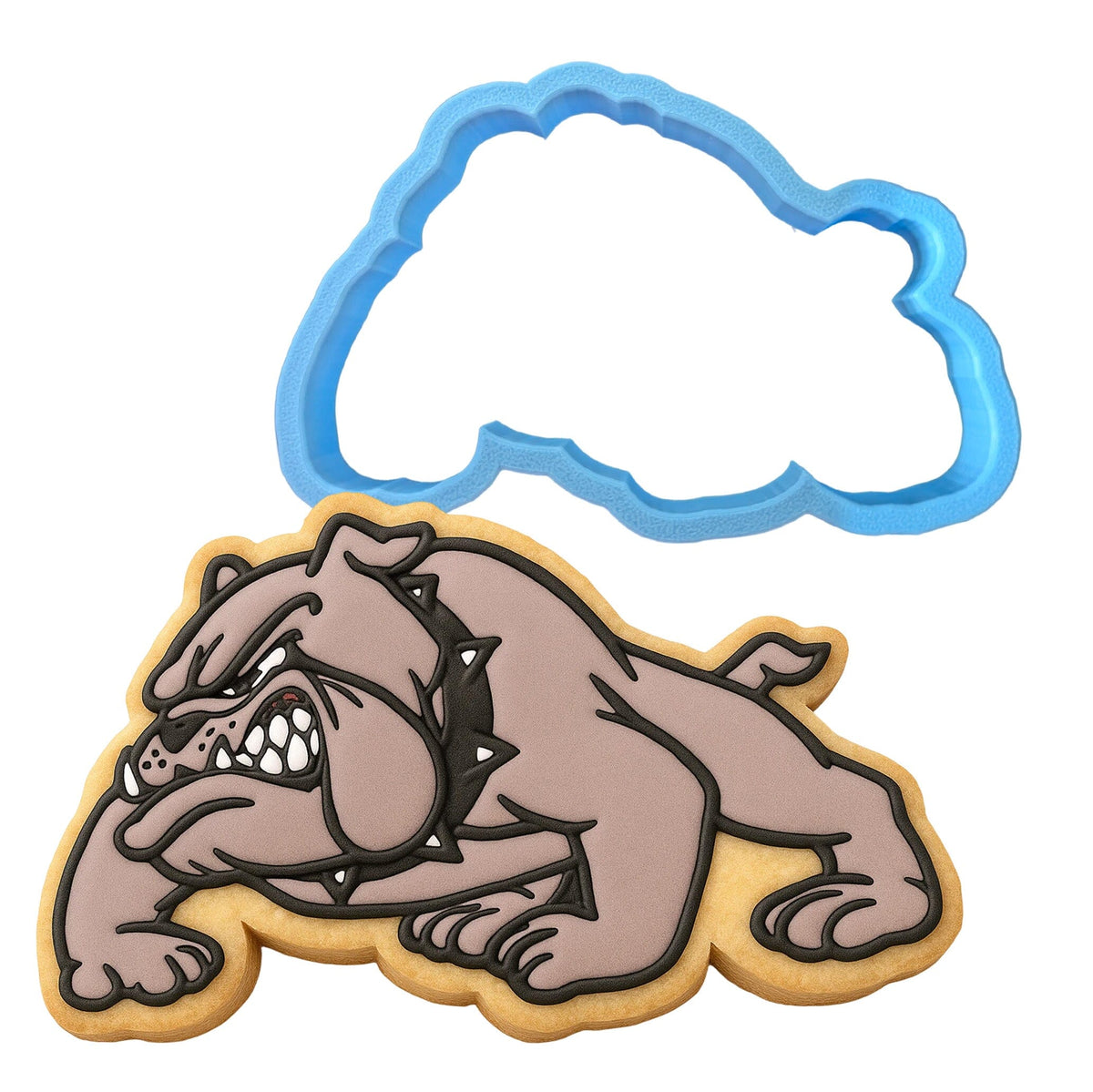 Bulldog Body Cookie Cutter | Stamp | Stencil #1 Animals & Dinosaurs Cookie Cutter Lady MINI - 2 Inches (5cm) Cookie Cutter ONLY (Outline) 