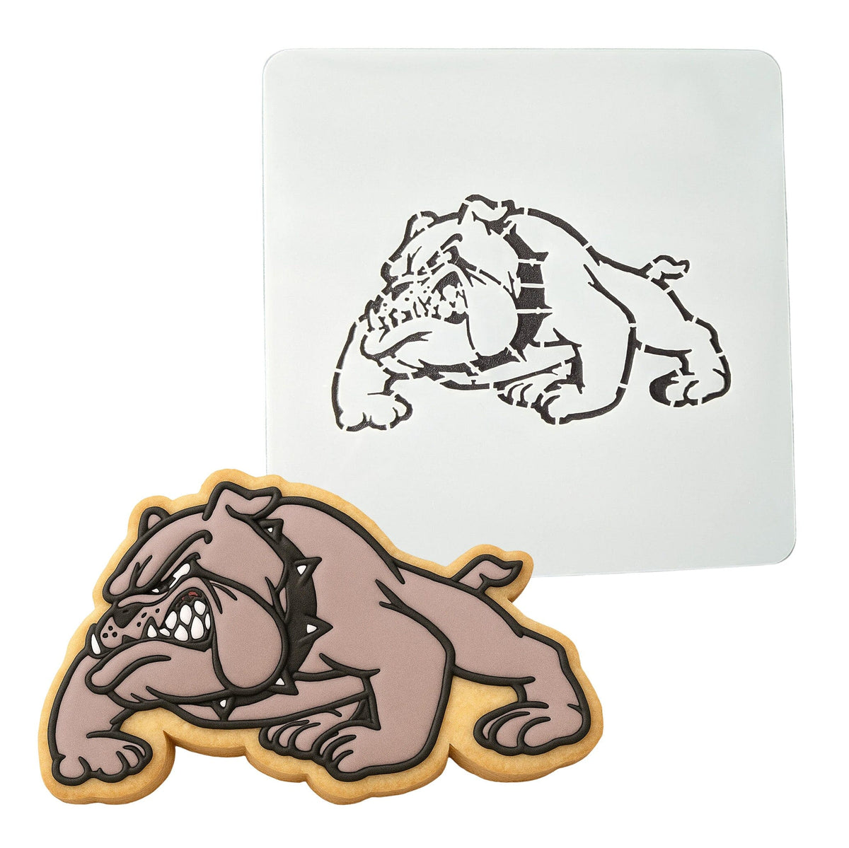 Bulldog Body Cookie Cutter | Stamp | Stencil #1 Animals & Dinosaurs Cookie Cutter Lady MINI - 2 Inches (5cm) Stencil ONLY 