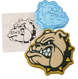 a cookie cutter with a picture of a bulldog on it