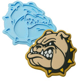 a cookie cutter with a bulldog face on it