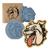Bulldog Face Tongue Cookie Cutter | Stamp | Stencil #2 Animals & Dinosaurs Cookie Cutter Lady 