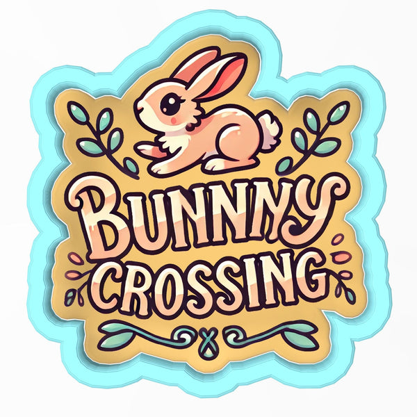 a sticker that says bunny's crossing on it