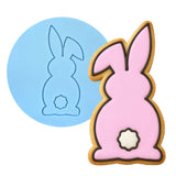 Bunny Facing Forward Cookie Cutter | Stamp | Stencil #1 Easter / Spring / Flower Cookie Cutter Lady MINI - 2 Inches (5cm) Debosser ONLY 