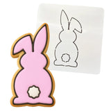 Bunny Facing Forward Cookie Cutter | Stamp | Stencil #1 Easter / Spring / Flower Cookie Cutter Lady MINI - 2 Inches (5cm) Stencil ONLY 