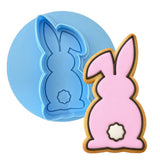 Bunny Facing Forward Cookie Cutter | Stamp | Stencil #1 Easter / Spring / Flower Cookie Cutter Lady MINI - 2 Inches (5cm) **BUNDLE** Cutter + Debosser 
