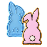 Bunny Facing Forward Cookie Cutter | Stamp | Stencil #1 Easter / Spring / Flower Cookie Cutter Lady MINI - 2 Inches (5cm) **BUNDLE** Cutter + Stamp 