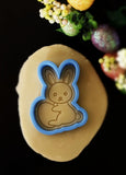 Bunny Holding an Egg Cookie Cutter Stamp & Outline #1 Easter / Spring / Flower Cookie Cutter Lady 