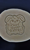 Bunny Holding Happy Easter Sign Cookie Cutter | Stamp | Stencil - SHARP EDGES - FAST Shipping - Choose Your Own Size! #1 Cookie Cutter Lady 