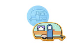 Camper Cookie Cutter | Stamp | Stencil #2 Boys/ Army / Outdoorsman Cookie Cutter Lady MINI - 2 Inches (5cm) Debosser ONLY 
