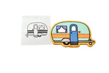 Camper Cookie Cutter | Stamp | Stencil #2 Boys/ Army / Outdoorsman Cookie Cutter Lady MINI - 2 Inches (5cm) Stencil ONLY 
