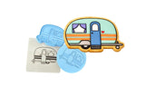 Camper Cookie Cutter | Stamp | Stencil #2 Boys/ Army / Outdoorsman Cookie Cutter Lady MINI - 2 Inches (5cm) **FULL SET BUNDLE** Cutter + Stamp + Stencil + Debosser **BEST DEAL** 