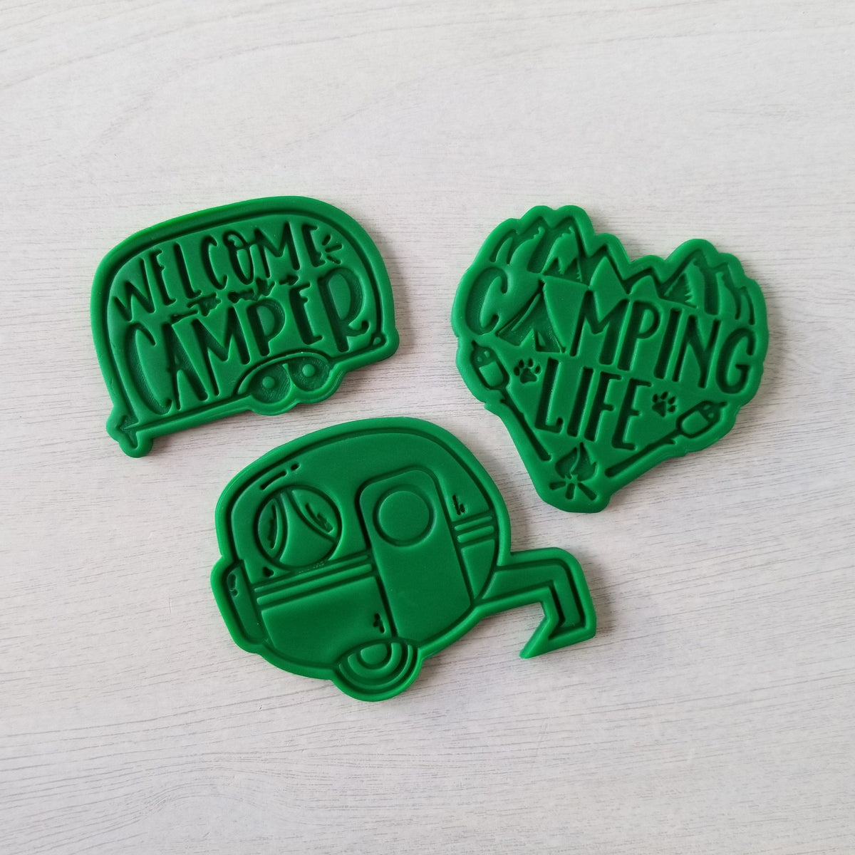 Camping Life Cookie Cutter | Stamp | Stencil #1 Boys/ Army / Outdoorsman Cookie Cutter Lady 