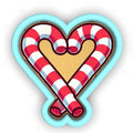 a red and white checkered heart shaped object