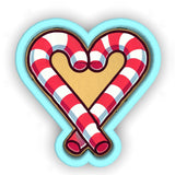 a red and white checkered heart shaped object