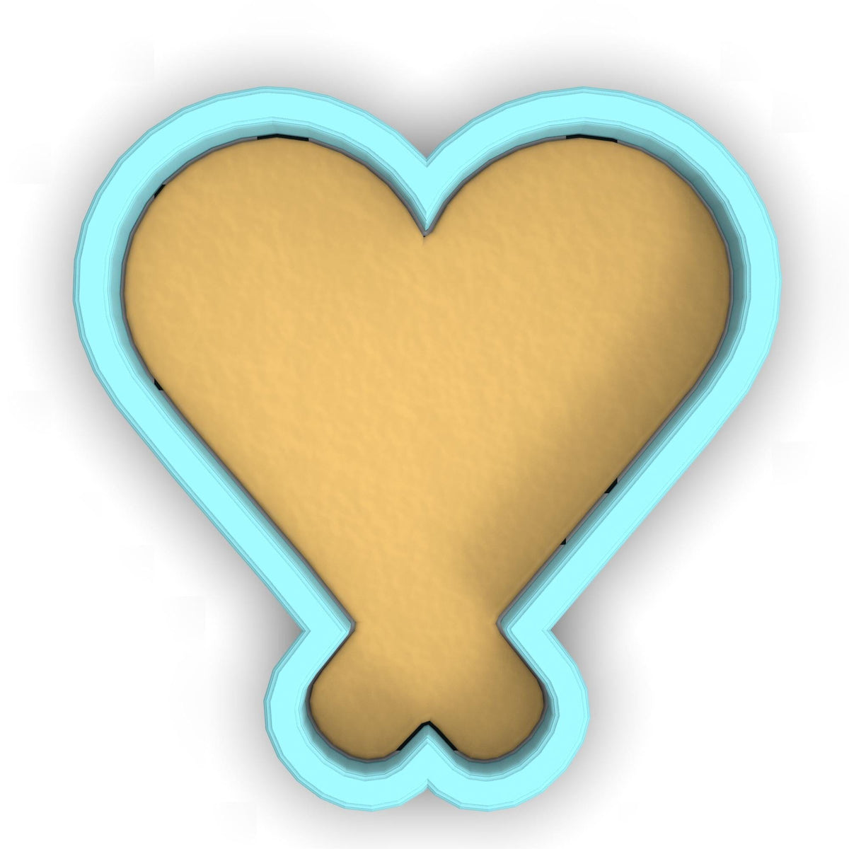 a heart shaped cookie cutter cut out of paper