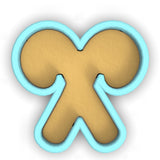 the letter x is made of gold and blue