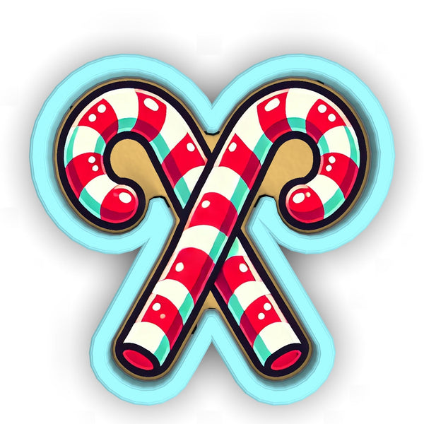 a candy cane shaped like the letter x