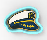 Captain Hat Badge 2 Cookie Cutter | Stamp | Stencil - SHARP EDGES - FAST Shipping - Choose Your Own Size! #1