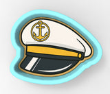 Captain Hat Badge Cookie Cutter | Stamp | Stencil - SHARP EDGES - FAST Shipping - Choose Your Own Size! #1