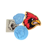Cardinal Head Cookie Cutter | Stamp | Stencil #2 Animals & Dinosaurs Cookie Cutter Lady MINI - 2 Inches (5cm) **FULL SET BUNDLE** Cutter + Stamp + Stencil + Debosser **BEST DEAL** 