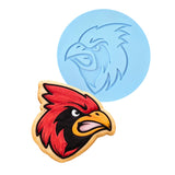 Cardinal Head Cookie Cutter | Stamp | Stencil #2 Animals & Dinosaurs Cookie Cutter Lady MINI - 2 Inches (5cm) Debosser ONLY 