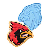 Cardinal Head Cookie Cutter | Stamp | Stencil #2 Animals & Dinosaurs Cookie Cutter Lady MINI - 2 Inches (5cm) **BUNDLE** Cutter + Stamp 