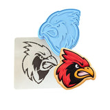 Cardinal Head Cookie Cutter | Stamp | Stencil #2 Animals & Dinosaurs Cookie Cutter Lady 