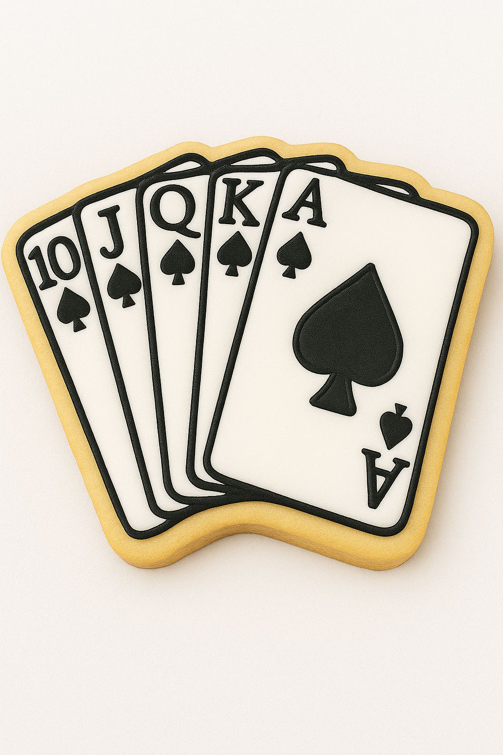 Cards Royal Flush Spades Cookie Cutter | Stamp | Stencil #1