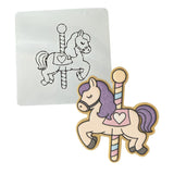 Carousel Horse Cookie Cutter | Stamp | Stencil - SHARP EDGES - FAST Shipping - Choose Your Own Size! #2 Cookie Cutter Lady LITTLE - 3 Inches (7.62cm) Stencil ONLY 