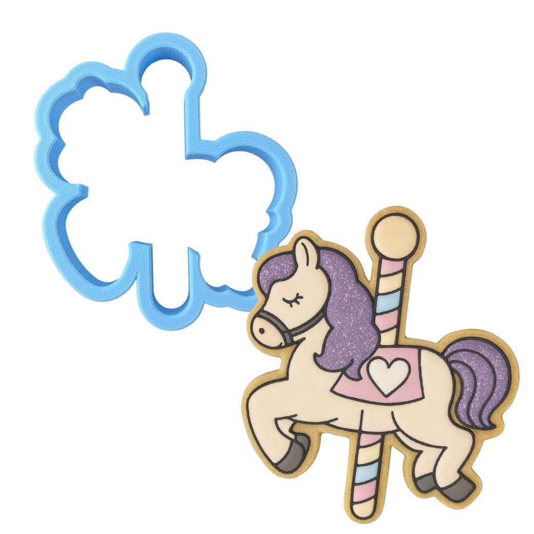 Carousel Horse Cookie Cutter | Stamp | Stencil - SHARP EDGES - FAST Shipping - Choose Your Own Size! #2 Cookie Cutter Lady LITTLE - 3 Inches (7.62cm) Cookie Cutter ONLY (Outline) 