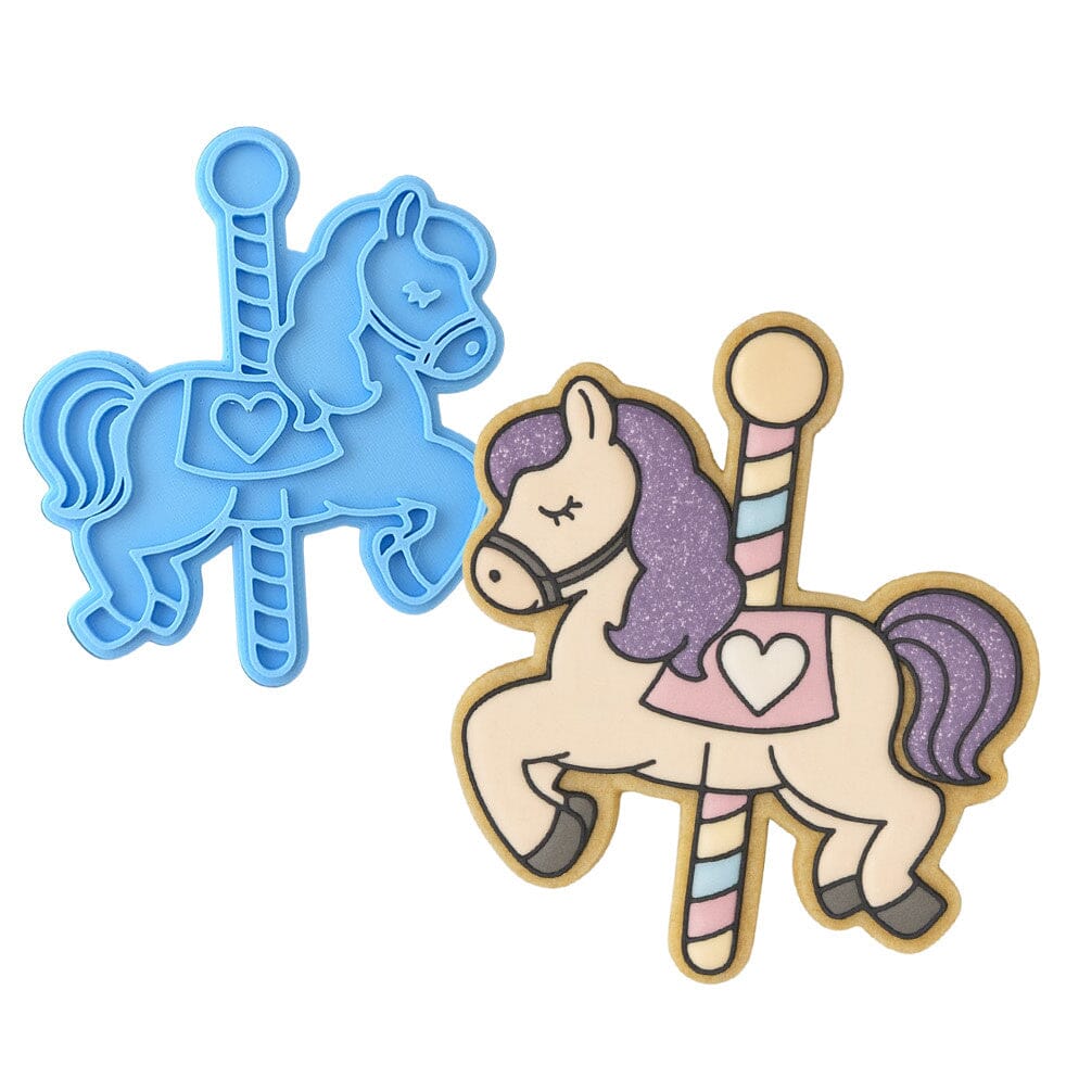 Carousel Horse Cookie Cutter | Stamp | Stencil - SHARP EDGES - FAST Shipping - Choose Your Own Size! #2 Cookie Cutter Lady LITTLE - 3 Inches (7.62cm) Stamp ONLY 
