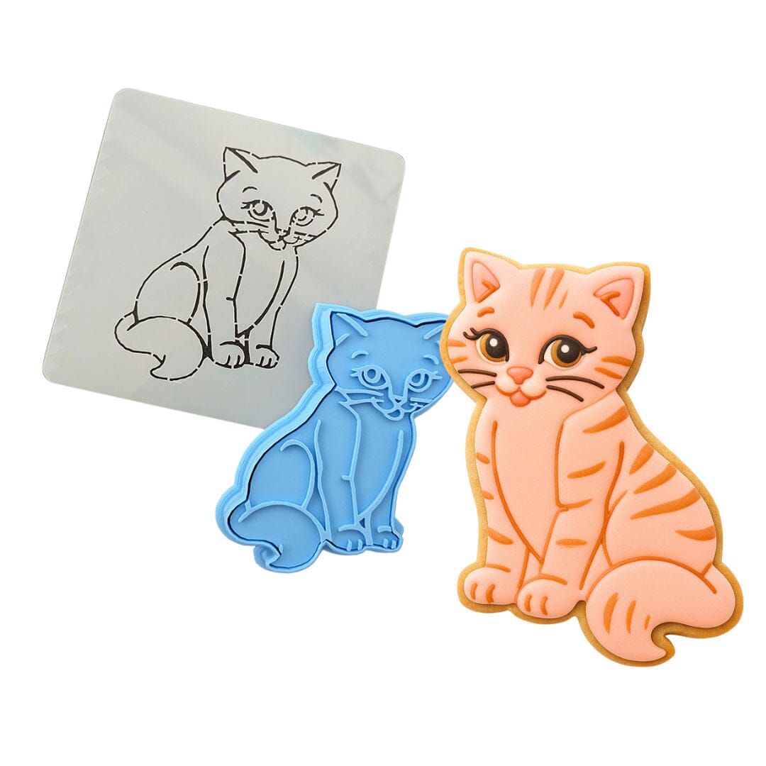 Cat Cookie Cutter Detailed Dogs & Cats Cookie Cutter Lady 