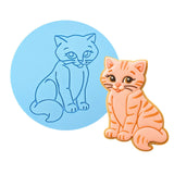 Cat Cookie Cutter Detailed Dogs & Cats Cookie Cutter Lady MINI - 2 Inches (5cm) Debosser ONLY 