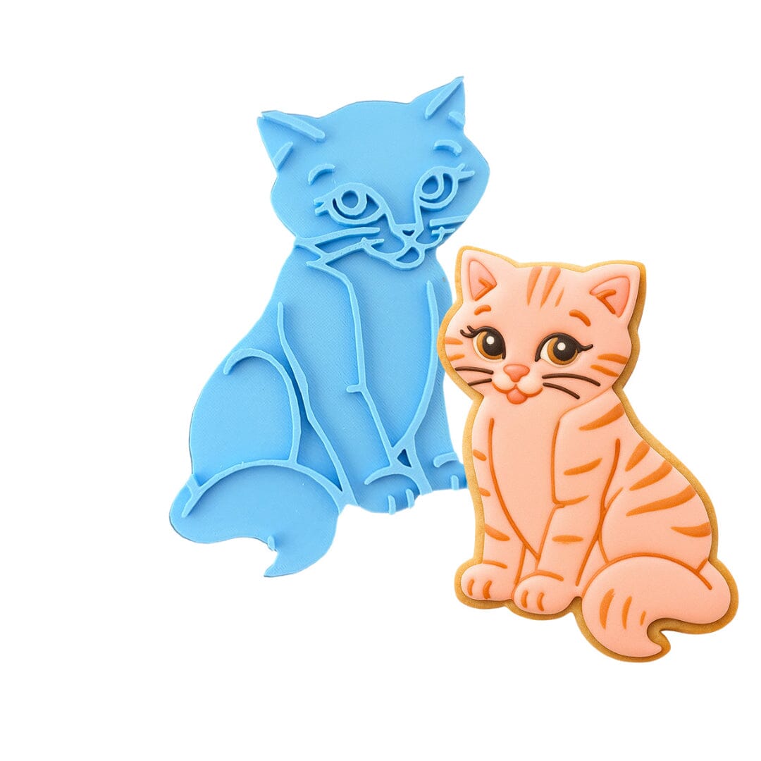 Cat Cookie Cutter Detailed Dogs & Cats Cookie Cutter Lady MINI - 2 Inches (5cm) Stamp ONLY 