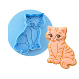 Cat Cookie Cutter Detailed Dogs & Cats Cookie Cutter Lady MINI - 2 Inches (5cm) **BUNDLE** Cutter + Debosser 