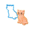 Cat Cookie Cutter Detailed Dogs & Cats Cookie Cutter Lady MINI - 2 Inches (5cm) Cookie Cutter ONLY (Outline) 