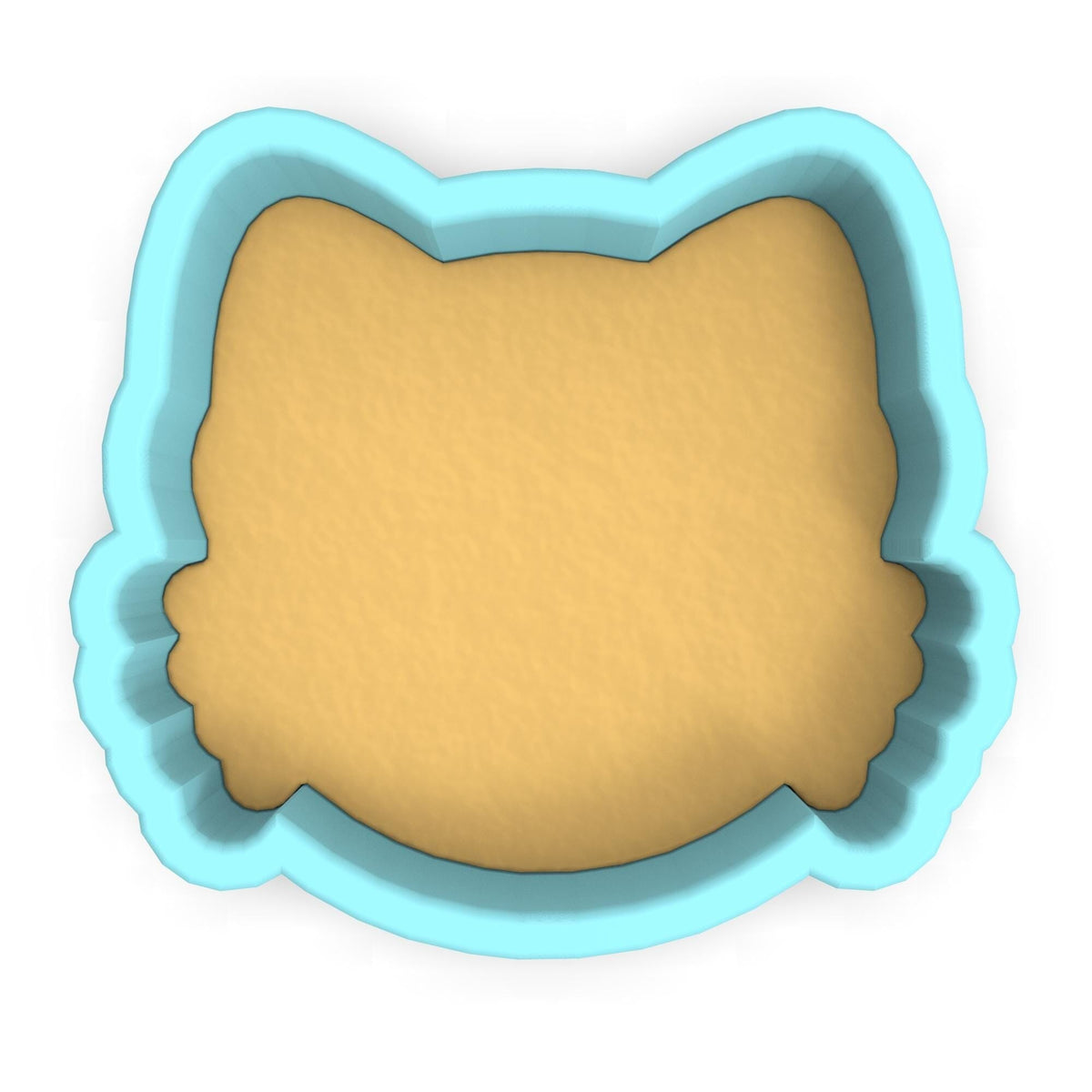 a cookie cutter with a cookie in the shape of a cat