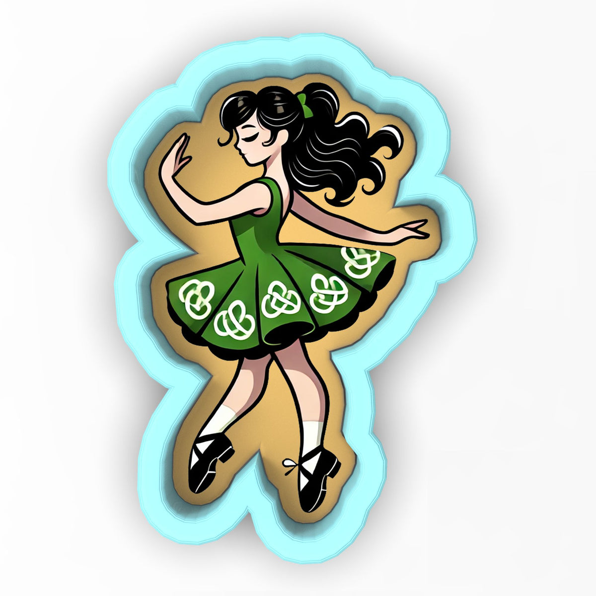 Celtic Dancer 2 Cookie Cutter | Stamp | Stencil - SHARP EDGES - FAST Shipping - Choose Your Own Size! #1