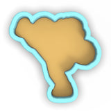 a blue outline of a map of africa