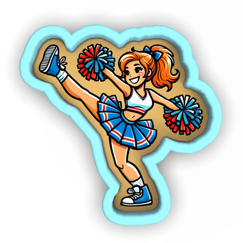 Cheerleader Leg Up Cookie Cutter | Stamp | Stencil - SHARP EDGES - FAST Shipping - Choose Your Own Size! #1