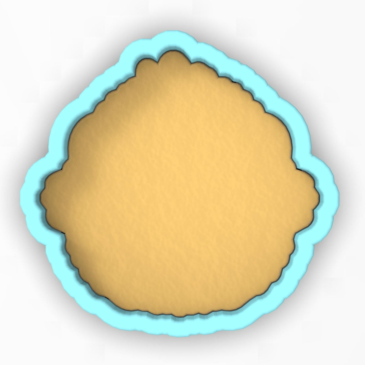 a round cookie tin with a blue border around it
