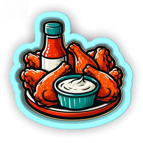 Chicken Wings Cookie Cutter | Stamp | Stencil - SHARP EDGES - FAST Shipping - Choose Your Own Size! #1